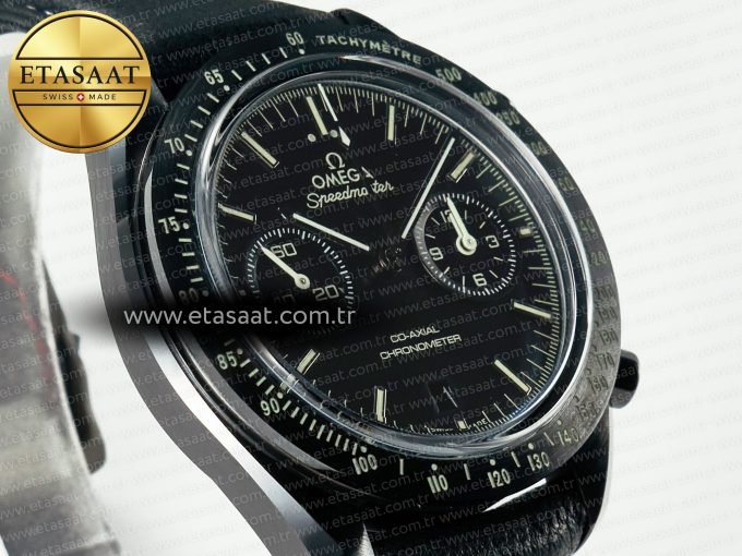 Speedmaster “Dark Side of The Moon” Real Ceramic N1F 1:1 Best Edition on Leather Strap A9900 - Görsel 5