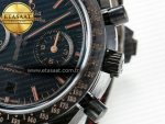 Speedmaster “Dark Side of The Moon” Real Ceramic N1F 1:1 Best Edition Vintage Black on Brown Leather Strap A9300 - Görsel 13
