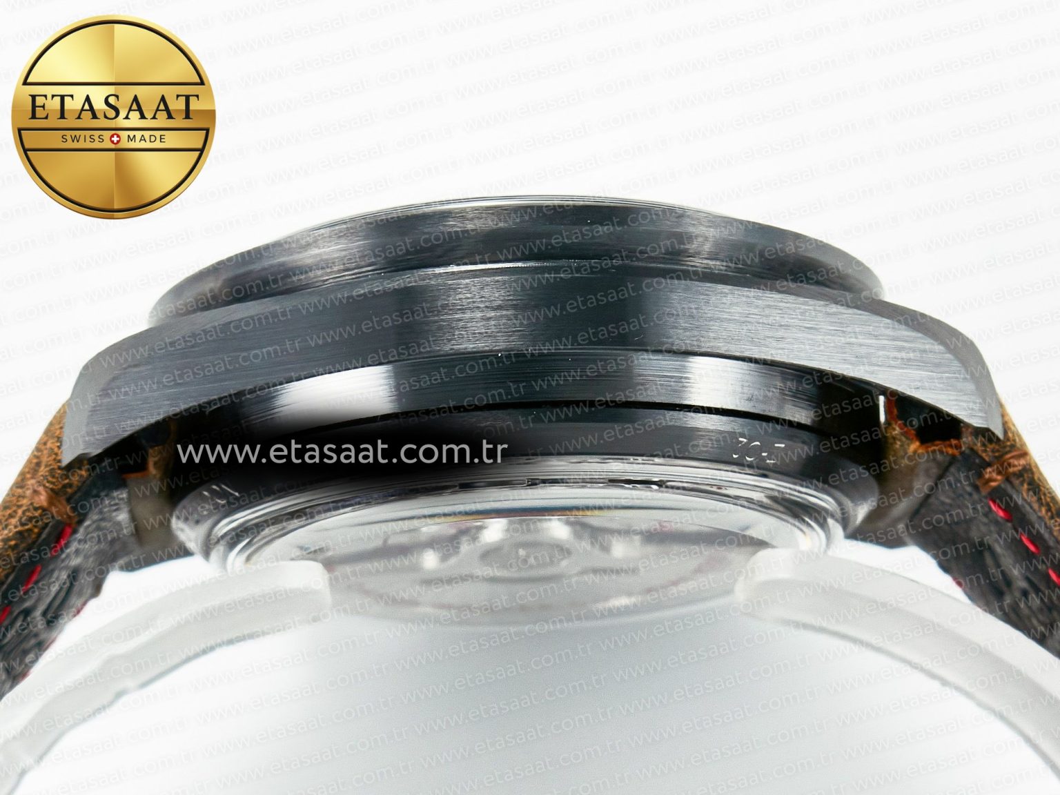 Speedmaster “Dark Side of The Moon” Real Ceramic N1F 1:1 Best Edition Vintage Black on Brown Leather Strap A9300 - Görsel 15