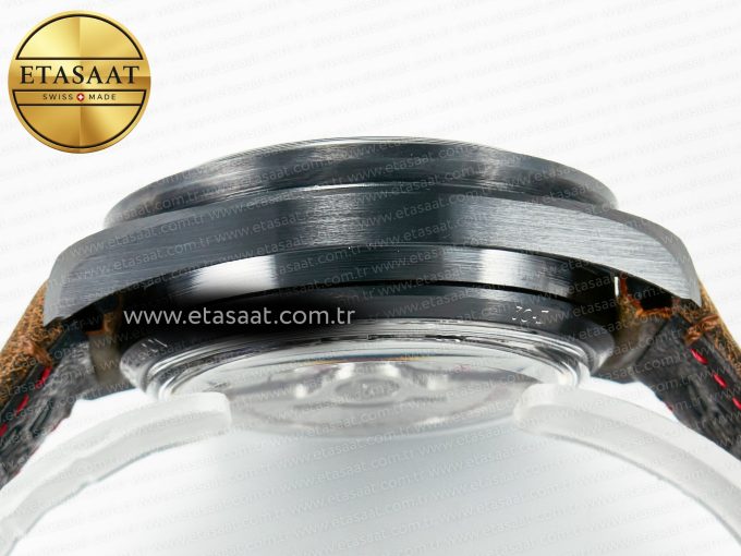 Speedmaster “Dark Side of The Moon” Real Ceramic N1F 1:1 Best Edition Vintage Black on Brown Leather Strap A9300 - Görsel 15