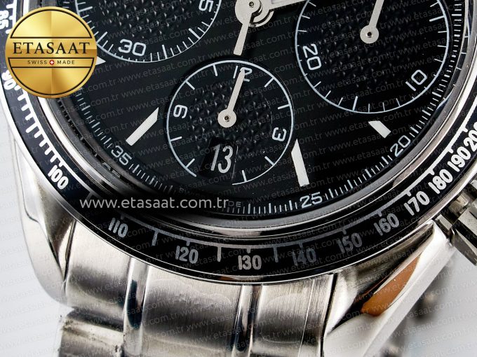 Speedmaster Racing Master SS HKF Best Edition Black Dial on SS Bracelet A7750 - Görsel 13