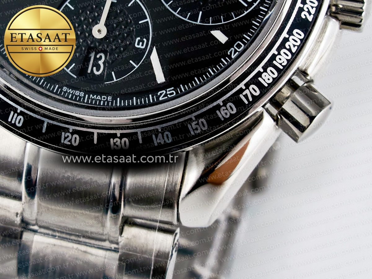Speedmaster Racing Master SS HKF Best Edition Black Dial on SS Bracelet A7750 - Görsel 14