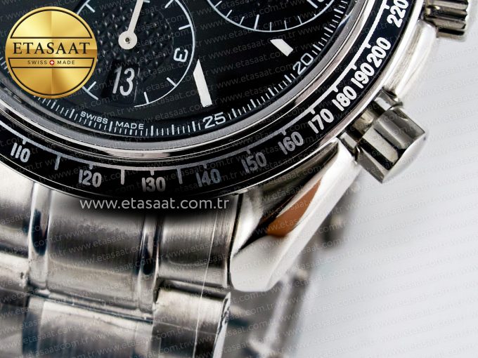 Speedmaster Racing Master SS HKF Best Edition Black Dial on SS Bracelet A7750 - Görsel 14