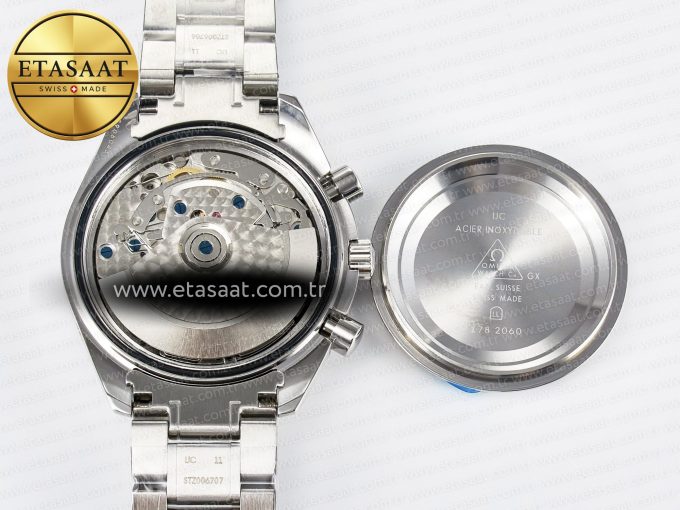 Speedmaster Racing Master SS HKF Best Edition Black Dial on SS Bracelet A7750 - Görsel 19