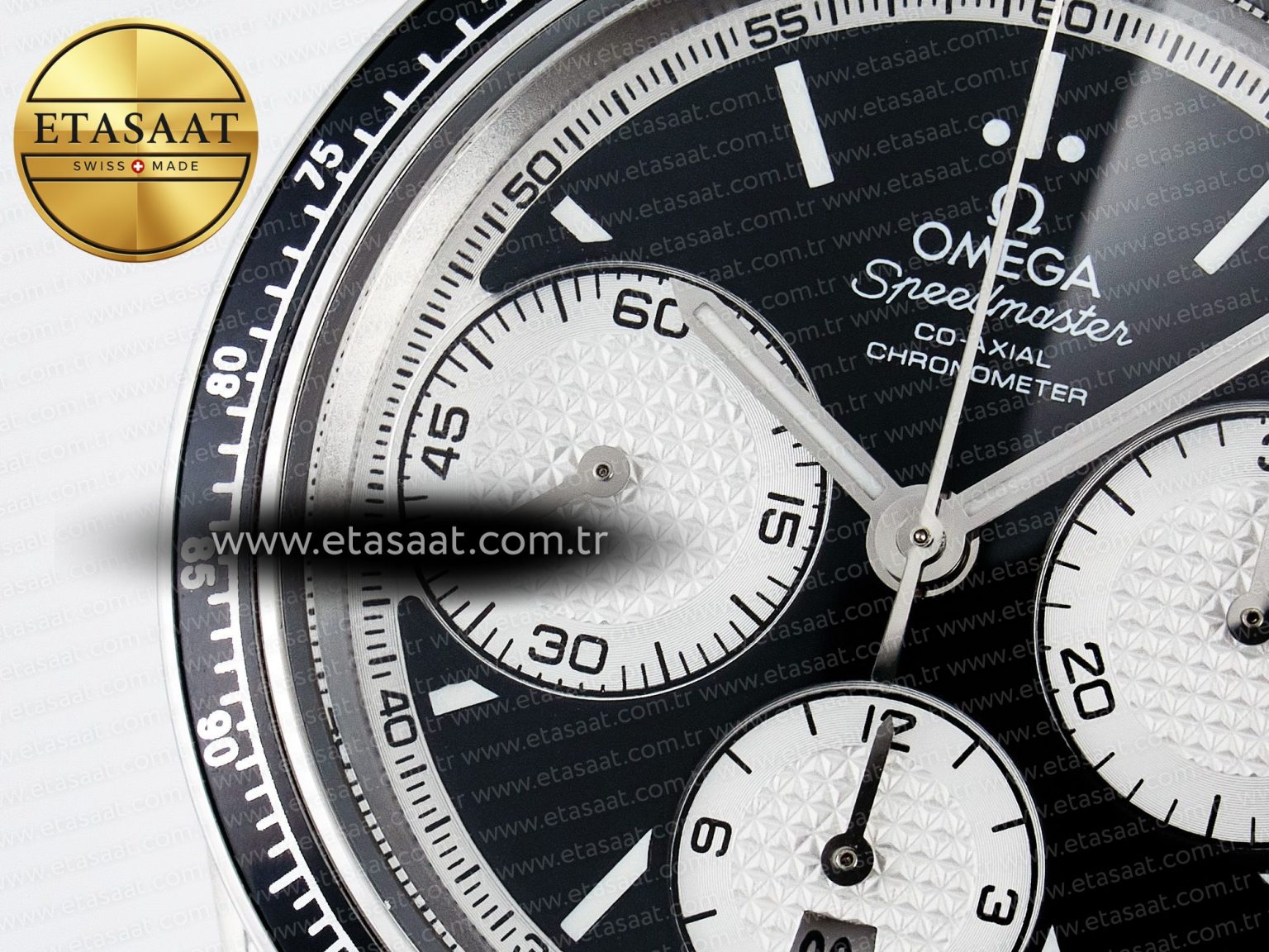 Speedmaster Racing Master SS HKF Best Edition Black/White Dial on SS Bracelet A7750 - Görsel 10