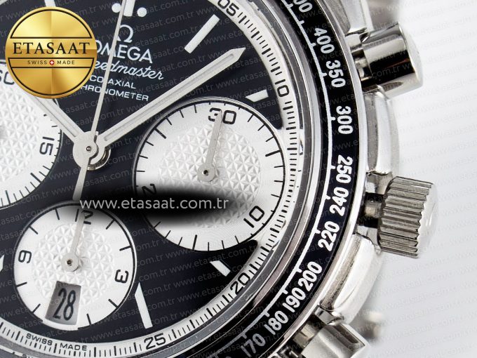 Speedmaster Racing Master SS HKF Best Edition Black/White Dial on SS Bracelet A7750 - Görsel 12