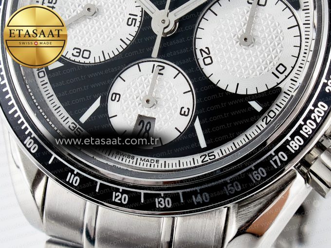 Speedmaster Racing Master SS HKF Best Edition Black/White Dial on SS Bracelet A7750 - Görsel 13