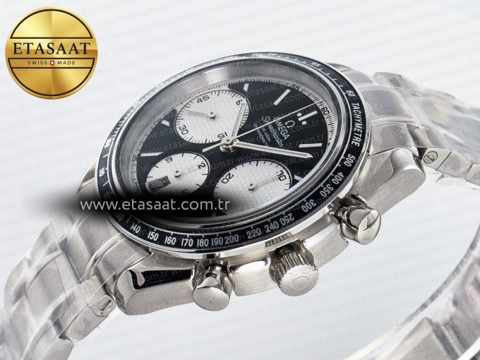 Speedmaster Racing Master SS HKF Best Edition Black/White Dial on SS Bracelet A7750 - Görsel 6