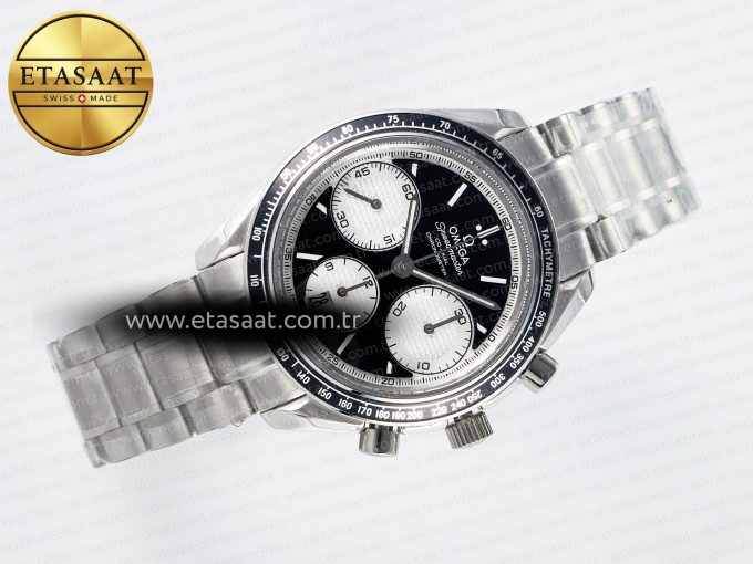 Speedmaster Racing Master SS HKF Best Edition Black/White Dial on SS Bracelet A7750 - Görsel 8