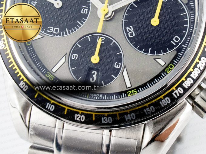 Speedmaster Racing Master SS HKF Best Edition Gray/Black Dial on SS Bracelet A7750 - Görsel 13