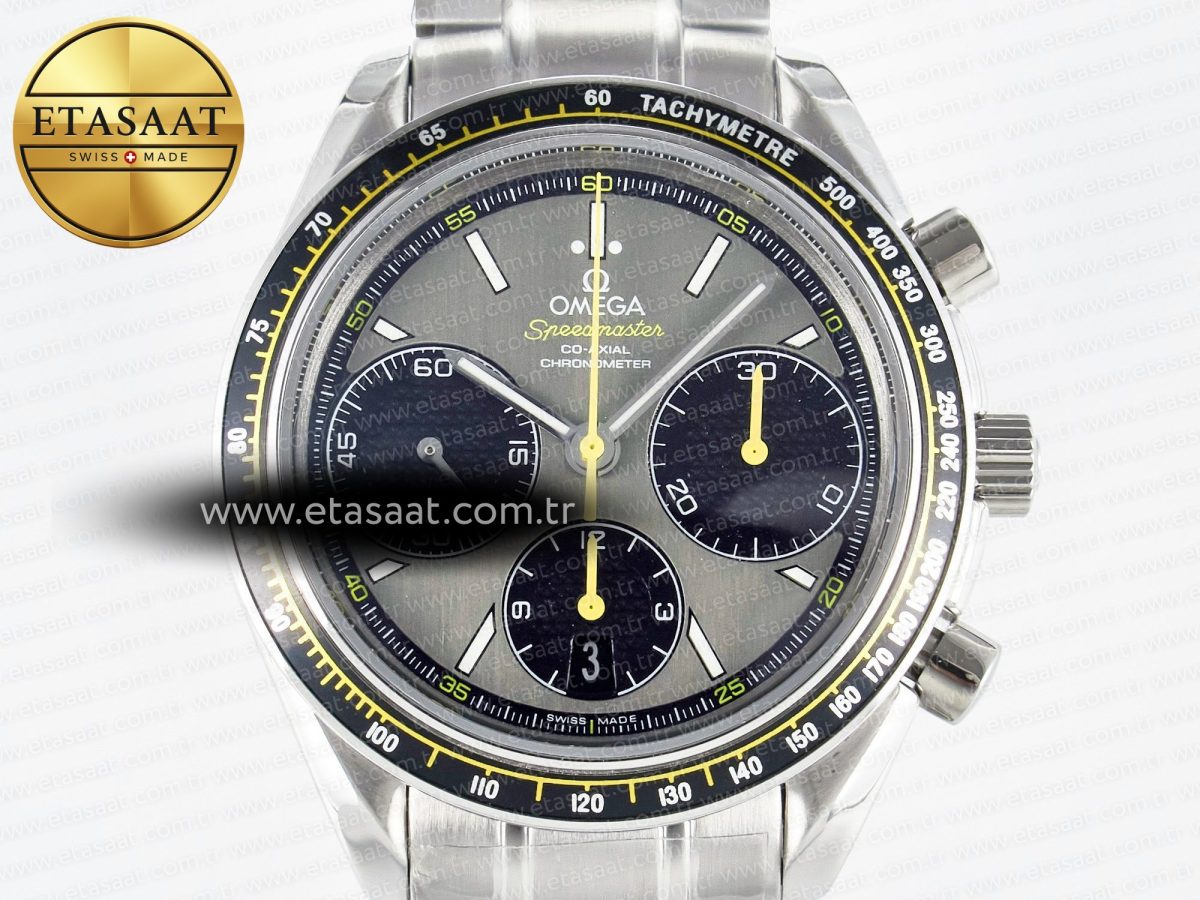 Speedmaster Racing Master SS HKF Best Edition Gray/Black Dial on SS Bracelet A7750 - Görsel 4