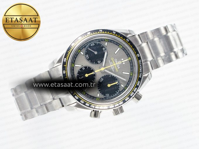Speedmaster Racing Master SS HKF Best Edition Gray/Black Dial on SS Bracelet A7750 - Görsel 8