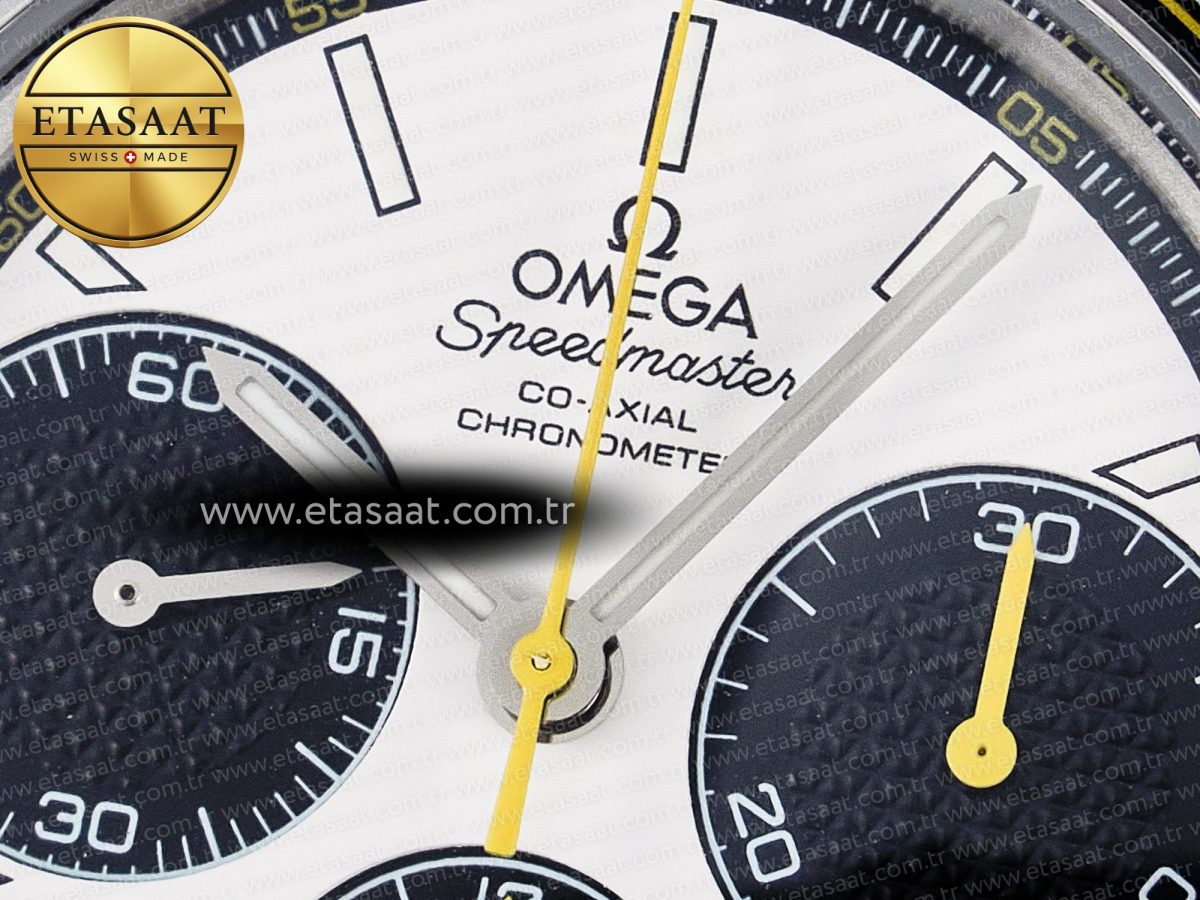 Speedmaster Racing Master SS HKF Best Edition White/Black Dial on SS Bracelet A7750 - Görsel 11