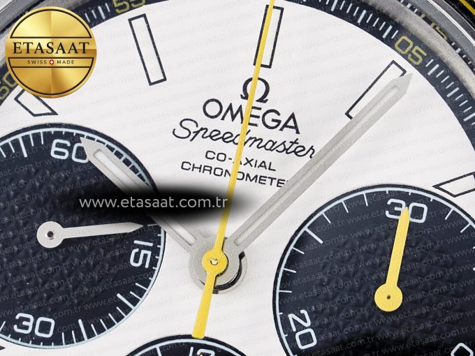 Speedmaster Racing Master SS HKF Best Edition White/Black Dial on SS Bracelet A7750 - Görsel 11