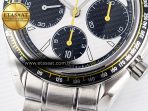 Speedmaster Racing Master SS HKF Best Edition White/Black Dial on SS Bracelet A7750 - Görsel 13