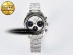 Speedmaster Racing Master SS HKF Best Edition White/Black Dial on SS Bracelet A7750 - Görsel 3