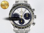 Speedmaster Racing Master SS HKF Best Edition White/Black Dial on SS Bracelet A7750 - Görsel 4