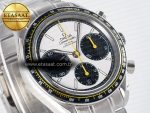 Speedmaster Racing Master SS HKF Best Edition White/Black Dial on SS Bracelet A7750 - Görsel 5