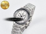Speedmaster Racing Master SS HKF Best Edition White Dial on SS Bracelet A7750
