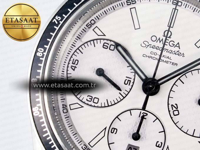 Speedmaster Racing Master SS HKF Best Edition White Dial on SS Bracelet A7750 - Görsel 10