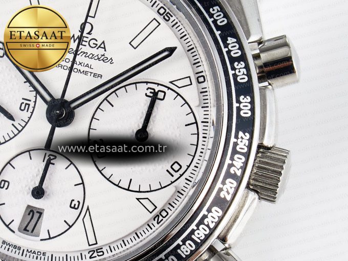 Speedmaster Racing Master SS HKF Best Edition White Dial on SS Bracelet A7750 - Görsel 12