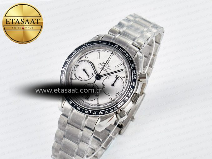 Speedmaster Racing Master SS HKF Best Edition White Dial on SS Bracelet A7750 - Görsel 2