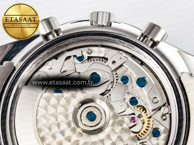 Speedmaster Racing Master SS HKF Best Edition White Dial on SS Bracelet A7750 - Görsel 22