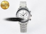 Speedmaster Racing Master SS HKF Best Edition White Dial on SS Bracelet A7750 - Görsel 3