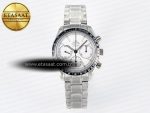 Speedmaster Racing Master SS HKF Best Edition White Dial on SS Bracelet A7750 - Görsel 3