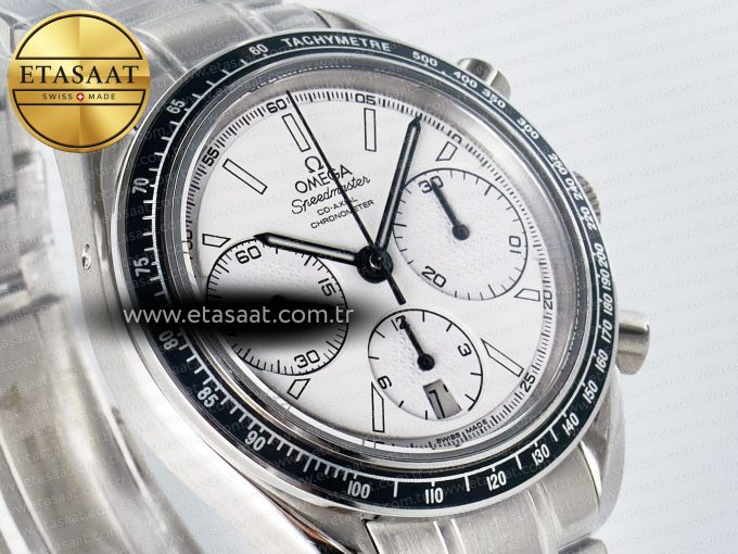 Speedmaster Racing Master SS HKF Best Edition White Dial on SS Bracelet A7750 - Görsel 5