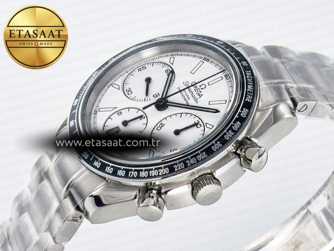Speedmaster Racing Master SS HKF Best Edition White Dial on SS Bracelet A7750 - Görsel 6