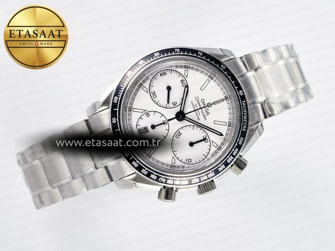Speedmaster Racing Master SS HKF Best Edition White Dial on SS Bracelet A7750 - Görsel 8