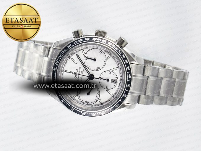 Speedmaster Racing Master SS HKF Best Edition White Dial on SS Bracelet A7750 - Görsel 9