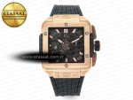 Square Bang Unico 42mm RG BBF 1:1 Best Edition Skeleton Dial on Black Rubber Strap A1280 - Görsel 3
