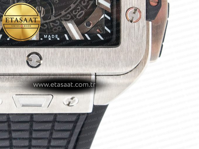 Square Bang Unico 42mm Titanium BBF 1:1 Best Edition Skeleton Dial on Black Rubber Strap A1280 - Görsel 10