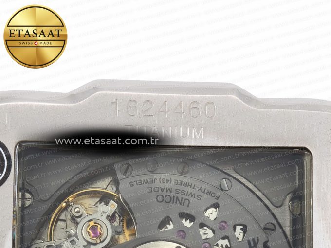 Square Bang Unico 42mm Titanium BBF 1:1 Best Edition Skeleton Dial on Black Rubber Strap A1280 - Görsel 18
