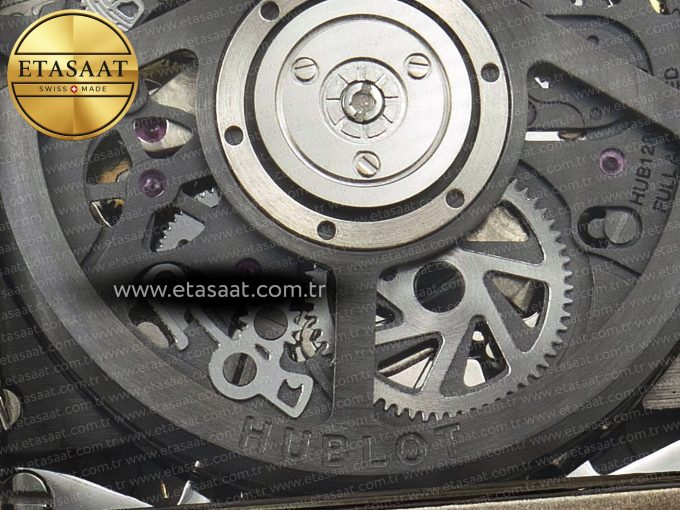 Square Bang Unico 42mm Titanium BBF 1:1 Best Edition Skeleton Dial on Black Rubber Strap A1280 - Görsel 20