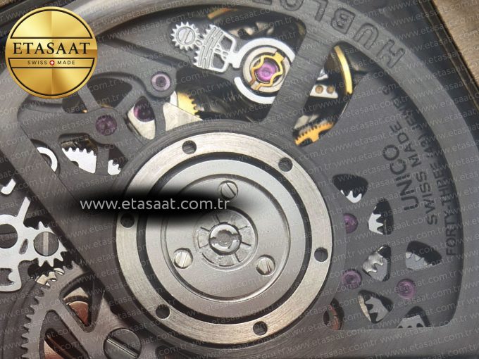 Square Bang Unico 42mm Titanium BBF 1:1 Best Edition Skeleton Dial on Black Rubber Strap A1280 - Görsel 21