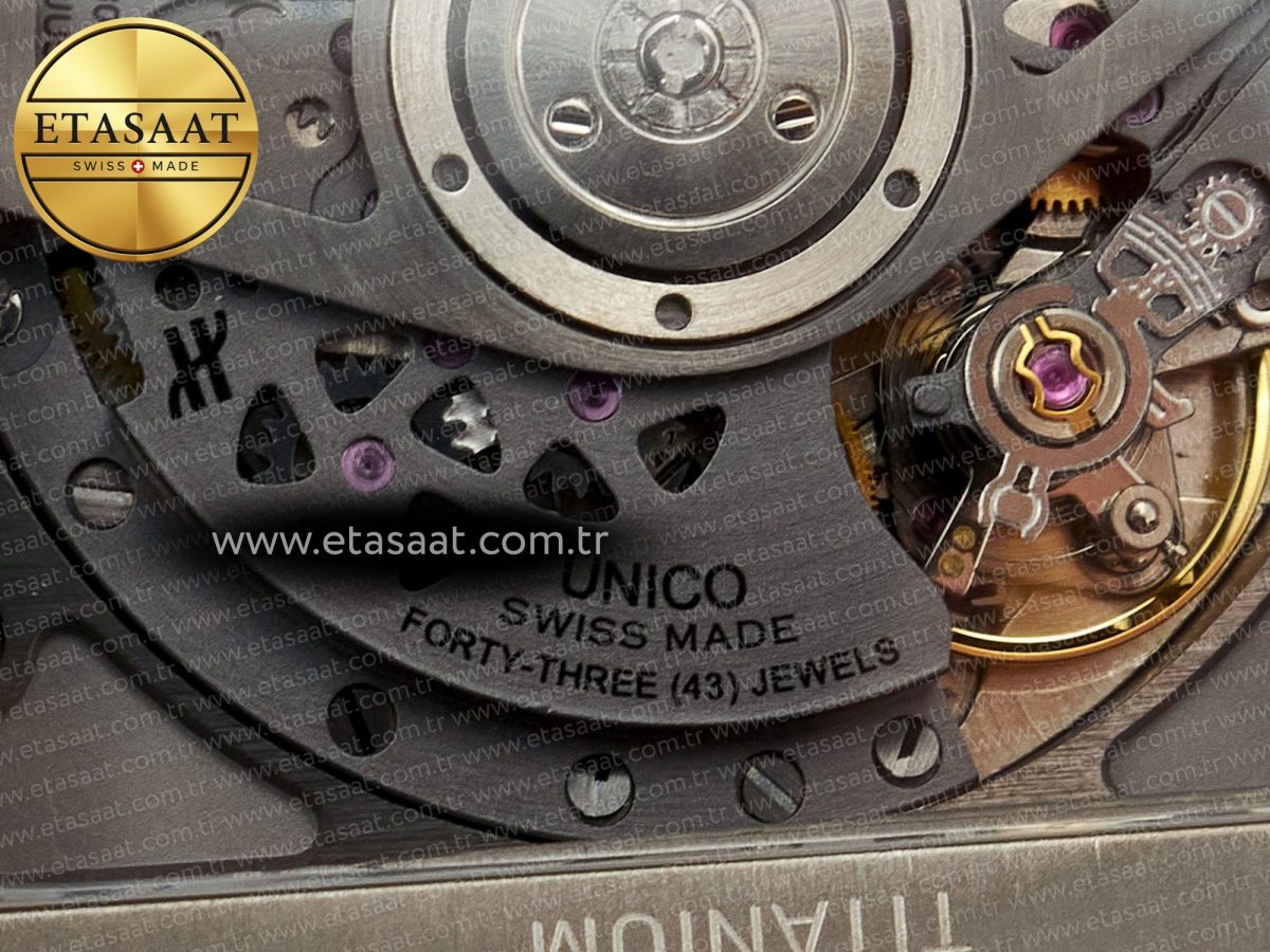Square Bang Unico 42mm Titanium BBF 1:1 Best Edition Skeleton Dial on Black Rubber Strap A1280 - Görsel 22