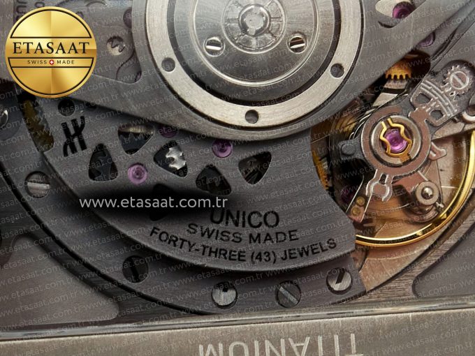 Square Bang Unico 42mm Titanium BBF 1:1 Best Edition Skeleton Dial on Black Rubber Strap A1280 - Görsel 22