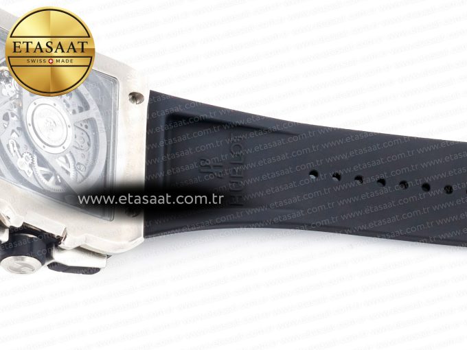Square Bang Unico 42mm Titanium BBF 1:1 Best Edition Skeleton Dial on Black Rubber Strap A1280 - Görsel 27