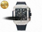 Square Bang Unico 42mm Titanium BBF 1:1 Best Edition Skeleton Dial on Black Rubber Strap A1280 - Görsel 3