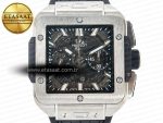 Square Bang Unico 42mm Titanium BBF 1:1 Best Edition Skeleton Dial on Black Rubber Strap A1280 - Görsel 4
