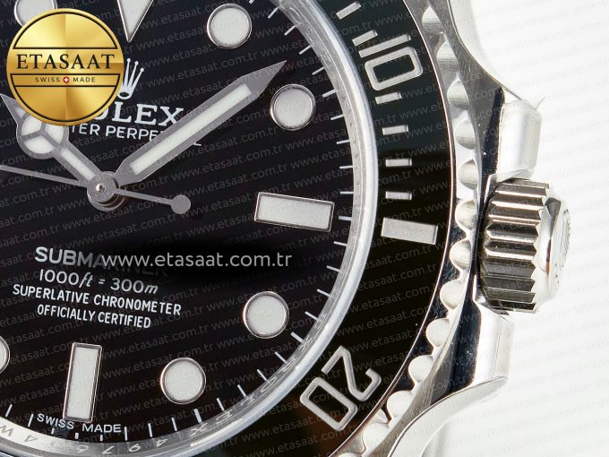 Submariner 114060 No Date Black 904L Steel ARF 1:1 Best Edition on SS Bracelet SH3130 - Görsel 11