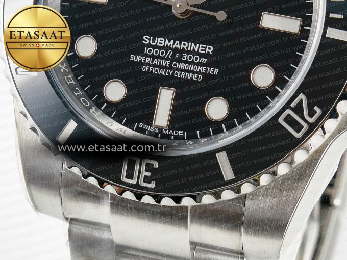 Submariner 114060 No Date Black 904L Steel ARF 1:1 Best Edition on SS Bracelet SH3130 - Görsel 12