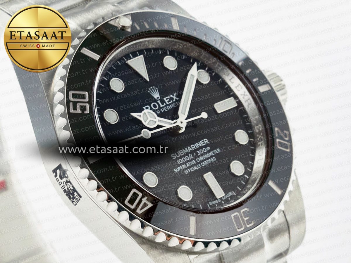 Submariner 114060 No Date Black 904L Steel ARF 1:1 Best Edition on SS Bracelet SH3130 - Görsel 5