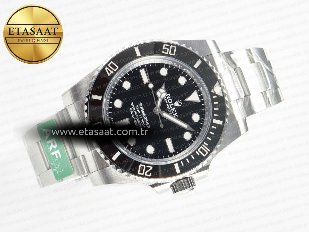 Submariner 114060 No Date Black 904L Steel ARF 1:1 Best Edition on SS Bracelet SH3130 - Görsel 8