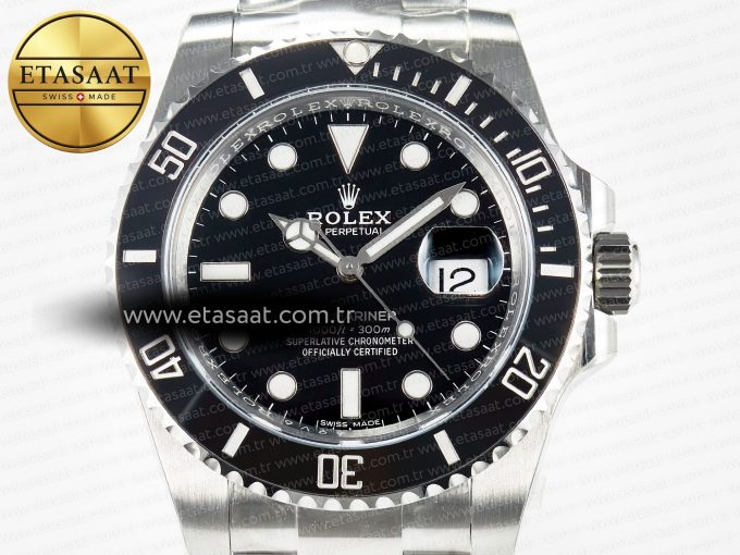 Submariner 116610 LN Black 904L Steel ARF 1:1 Best Edition on SS Bracelet SH3135 - Görsel 4