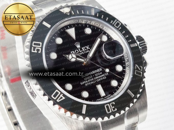 Submariner 116610 LN Black 904L Steel ARF 1:1 Best Edition on SS Bracelet SH3135 - Görsel 5