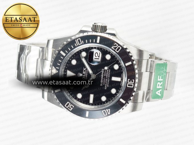 Submariner 116610 LN Black 904L Steel ARF 1:1 Best Edition on SS Bracelet SH3135 - Görsel 9